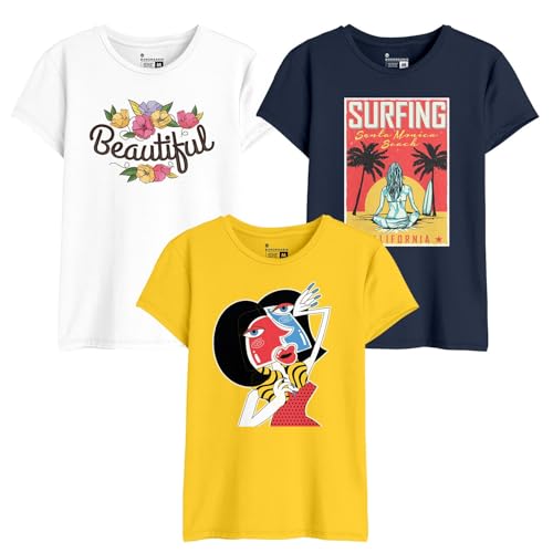 Image of Bon Organik Women's Cartoon Regular Fit T-Shirt