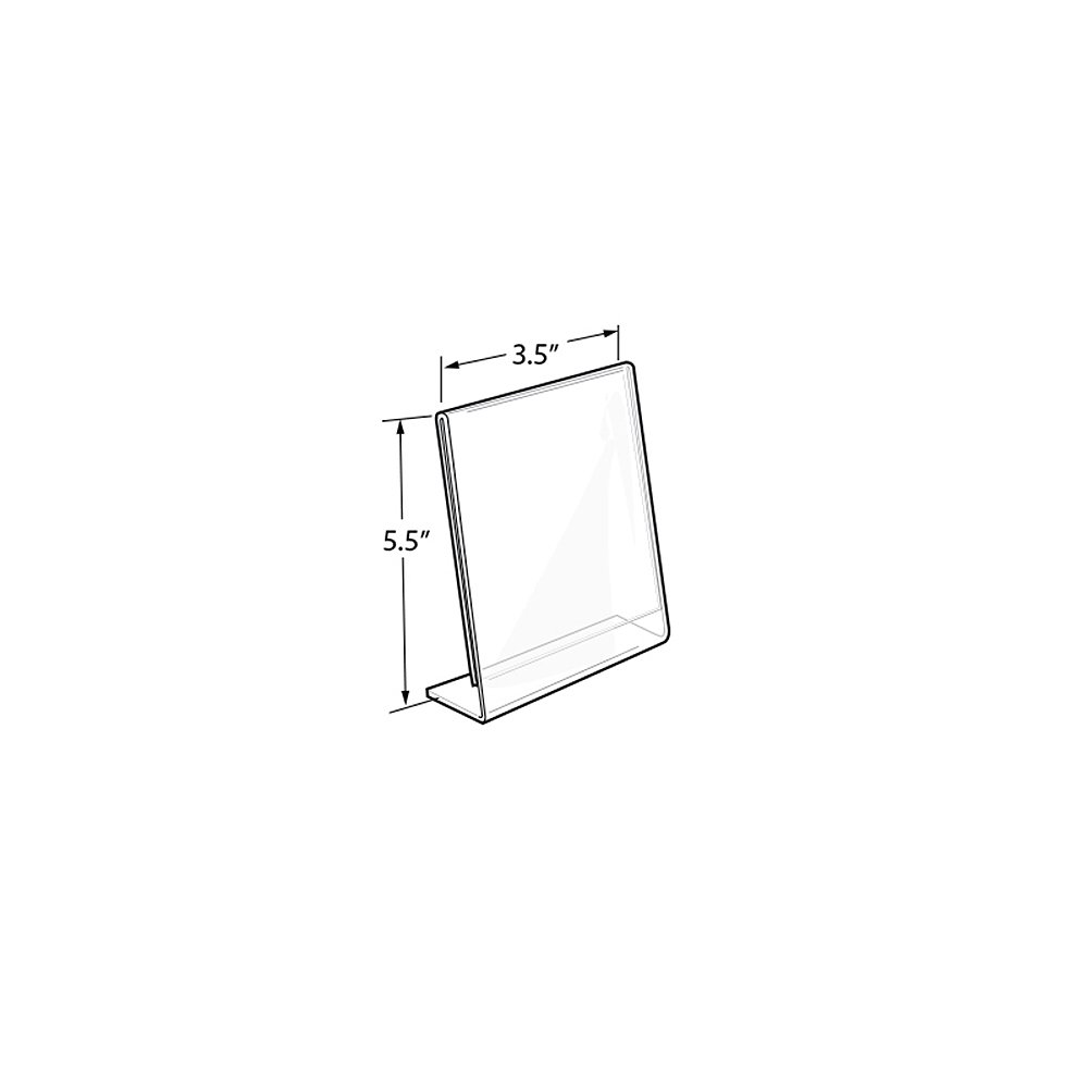 Azar pantallas 112758 3,5 "W x 5.5" H vertical en forma de L SIGN Holder- 10pk