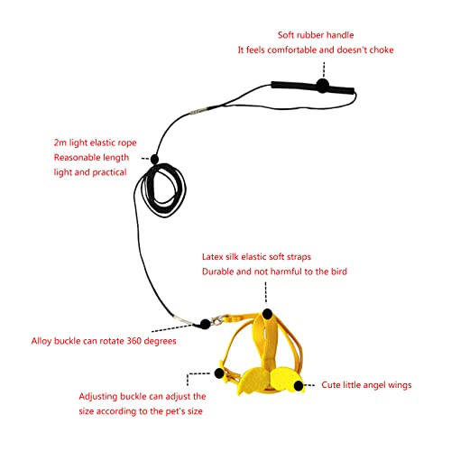 Image of Bird Harness Leash Parrot Flight Training Vest Parrot Costume Clothes Lovebirds Cockatiel Conures Flying Clothing