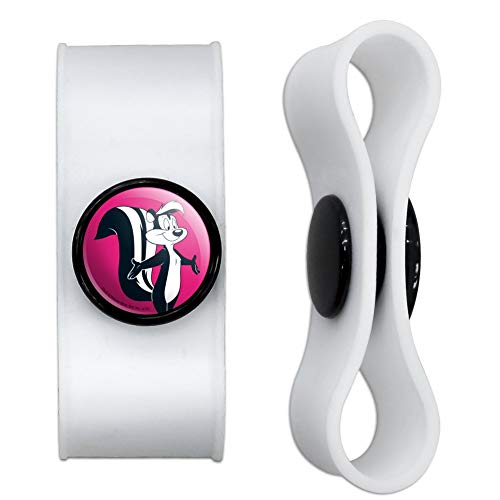 GRAPHICS & MORE Looney Tunes Pepe Le Pew Headphone Earbud Cord Wrap - Charging Cable Manager - Wire Organizer Set of 2 - White