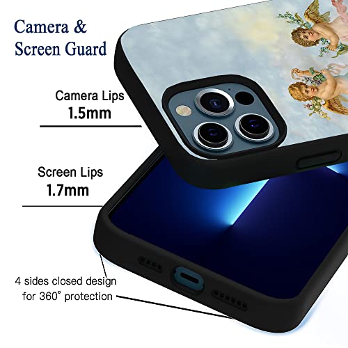 Losthll Compatible With Iphone 13 Pro Max Cupid And Angel Love,Soft Liquid Silicone Gel Rubber Phone Cover,Shockproof Full-Body Protective Case For Iphone 13 Pro Max 6.7 Inch #TOP5
