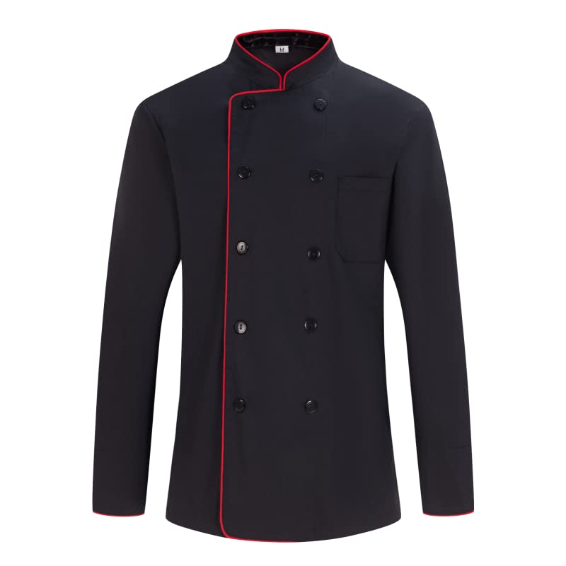 MISEMIYA - Chaqueta Cocinero Hombre - Chaqueta de Chef Hombre - Uniforme Hosteleria - - Ref.842B - L, Chaquetas Cocinero 842B - Negro
