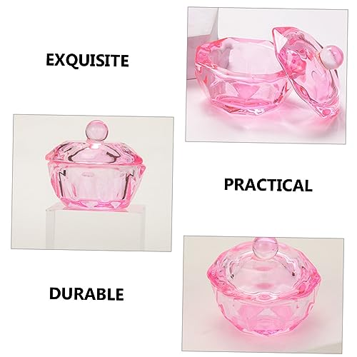 Set 4 Dappen Dish de Vidrio para Manicura con Tapa miniatura 2