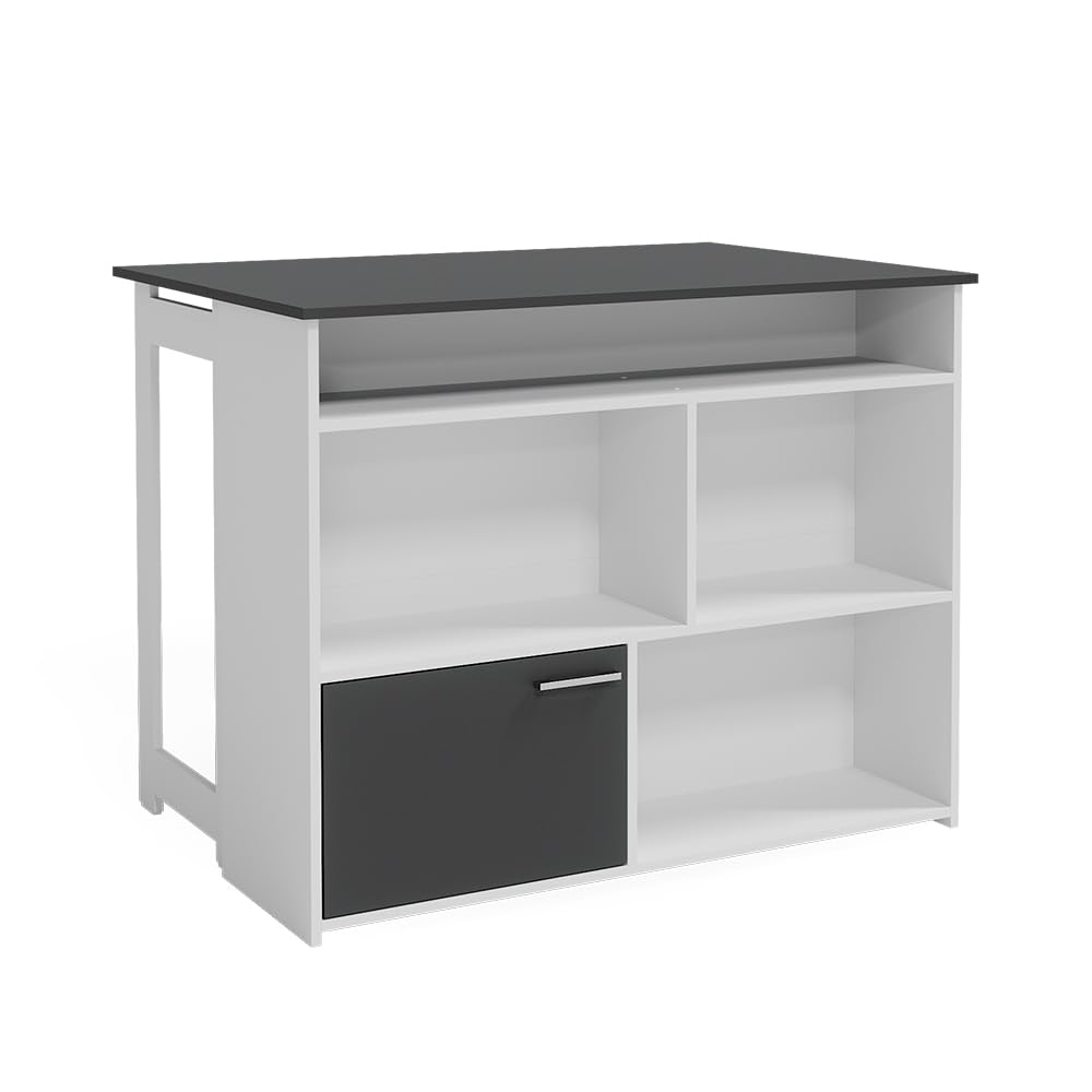 Vicco Tavolo bar alto Dominic, Antracite/bianco, 116 x 37 cm