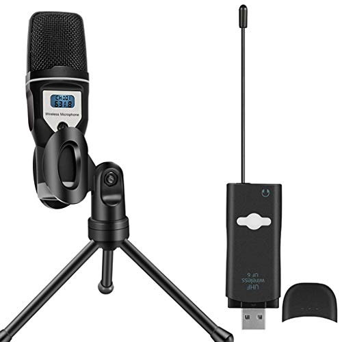 Deinbe UHF USB Wireless-Mikrofonstativ Stativbefestigung Omnidirectional PC Laptop Studio-Aufnahme Mic-Empfänger - Image 4
