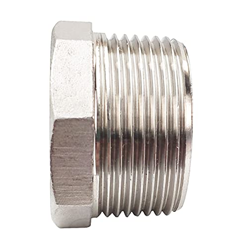 LOZOME 1-1/4\" Male x 3/4\" Female Thread Reducer Bushing Pipe Fitting, Adapter, Stainless Steel SS 304 NPT Reducer Bushing Pipe Hose Fitting