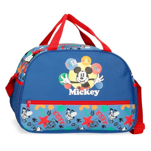 Disney Peek A Boo Equipaje- Bolsa de Mensajero, Niños, Azul
