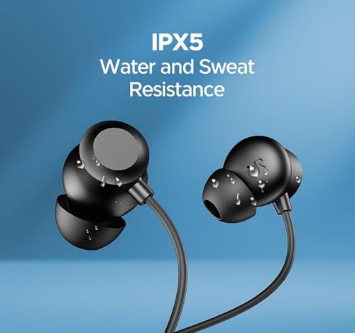 Image of Original Neckband for OnePlus Z3 Earbuds with Quick Charging Soft Silicone Band and Bass Boost Audio (BlackB)