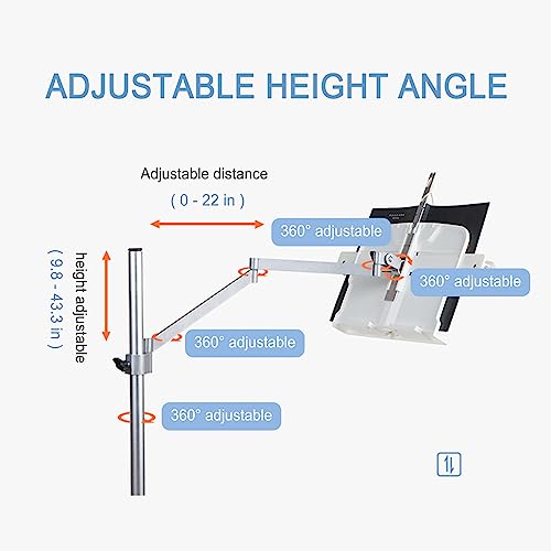 Soporte de suelo para tableta con luces integradas y base estable 4