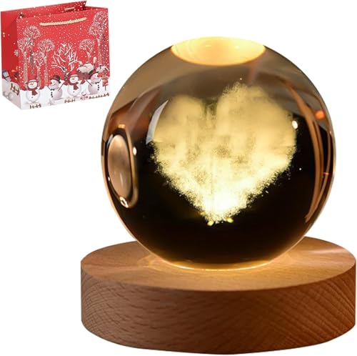 Image of UCRAVO 3D Crystal LED Night Light with Rain Cloud Model and LED Lamp Base
