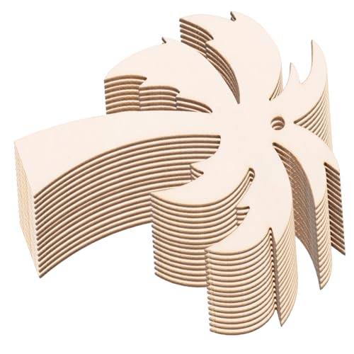 Operitacx Recortes De Madera Sin Terminar Palmeras 20 Piezas Decoración Colgante Natural Bricolaje Manualidades Obsequio Navidad Niños