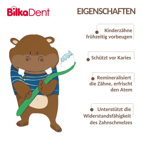 BilkaDent Kinderzahnpasta 5+ Jahre – Zahncreme für Kinder mit Tutti-Frutti-Geschmack, 500 ppm Fluorid, für Milchzähne & bleibende Zähne, 50 ml – Bild 6
