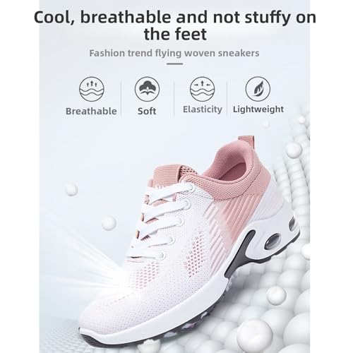 Womens Air Cushion Walking Running Shoes Lightweight Mesh Breathable Tennis Shoes Comfortable Casual Gym Work Fashion Sneakers2