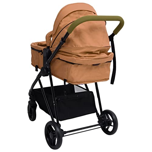 3-in-1 kinderwagen, 5-punts veiligheidsharnas Stalen frame kinderwagen voor buiten - Afbeelding 5