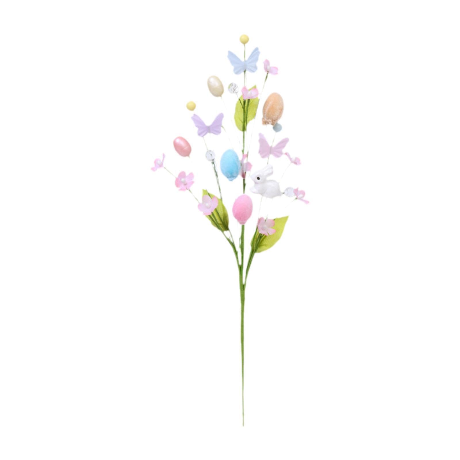 CYDZSRA Easter Tree Branches Easter Floral Arrangement Looking Branches Provide Cheerful To Any Space Café Eggs Tree Fake Plant Bunny Decor