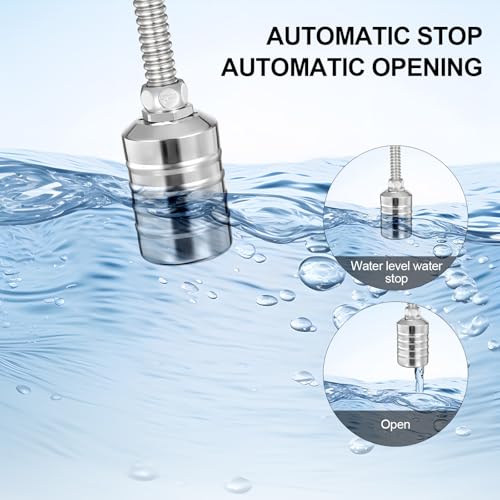 Válvulas flotantes de acero inoxidable de 1/2" con sistema de cierre automático 6