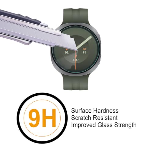 Supershieldz (3 Pack) Designed for Samsung Galaxy Watch 9/8 (44mm) Tempered Glass Screen Protector, Anti Scratch, Bubble Free - image 5