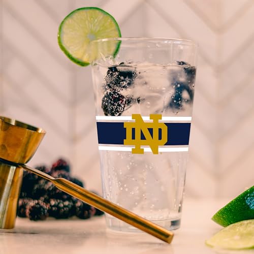 Image of Logo Brands NCAA 16 oz Pint Glass - Durable Glass With Bold Team Color- Chip-Resistant Rim Drinkware For Fans, Tailgates, Home Bars & Everyday Use