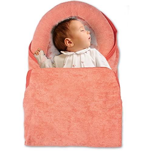Image of BAYBEE Baby Swaddle Wrap for New Born | Adjustable Swaddle for New Born Baby | 100% Cotton Baby Wrapper Newborn Blanket for Sleep Sack 0-6 Months Babies (Orange)
