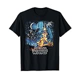 スターウォーズ A New Hope 色あせたビンテージレトロポスター Disney+ Tシャツ