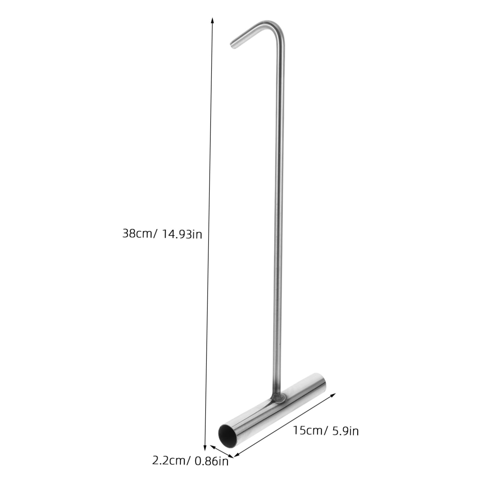 MUCKLILY Heavy Duty Manhole Cover Lifter Stainless Steel T-Shape Hook for Efficient Cover Removal