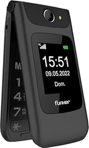 Funker C200 Comfort 4G Téléphone Portable 4G à Rabat Pour Seniors, Gros Boutons Et Touches, Facile à Utiliser, Bouton SOS, USB-C, 3 Mémoires Directes, 2000 Contacts, Batterie 1000 mAh