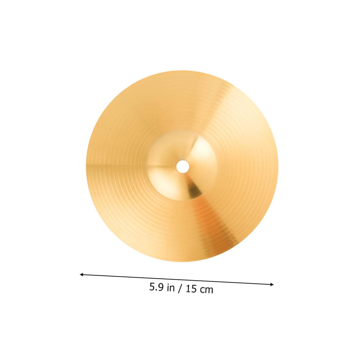 HANABASS 2Pcs Brass Drum Cymbals Replacement for Jazz Drum Kit Durable Cymbals with Noise Reduction for Beginners and Percussionists Accessory