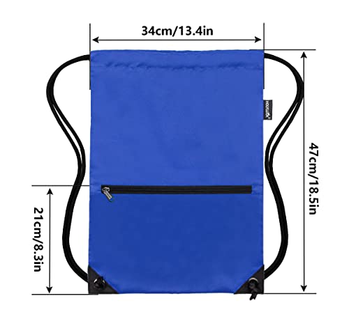 Holyluck Men & Women Sport Gym Sack Drawstring Backpack Bag - Blue #TOP1