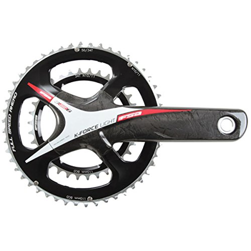FSA K-Force Light ABS EVO386 Road Bicycle Crankset (Black/Red Logo