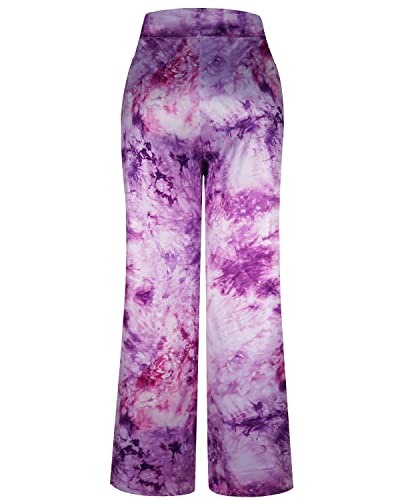 Image of NEWCOSPLAY Women's Comfy Pajama Pants Casual Drawstring Palazzo Lounge Wide Leg Pants