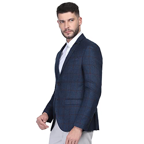 Image of Blackberrys Men Navy Checks Blazers