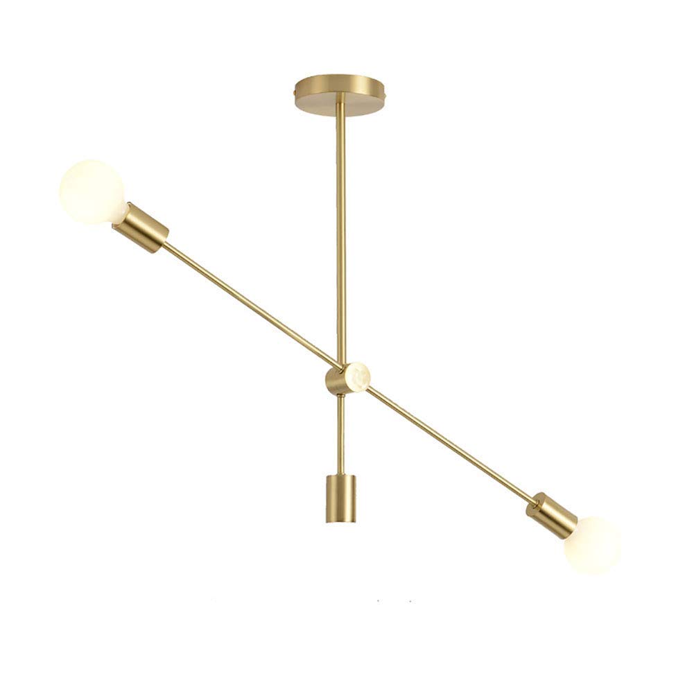 Lámpara Sputnik de 12 luces dorada y accesorio de techo industrial de bronce para salón