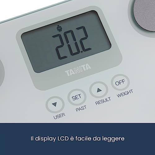 Tanita BC-731 Monitor Della Composizione Corporea Innerscan Compatto In Vetro, Display Lcd, Di Facile Lettura, 10 Misurazioni, Bianco - 6