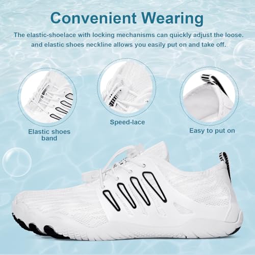 Hike Barefoot Water Shoes for Women Men Footwear, Quick Dry Wide Toe Box Pro Beach Swim Athletic Sports Shoes, Non-Slip Lightweight Aqua Shoe for Pool Hiking Walking Kayaking Diving Surfing2