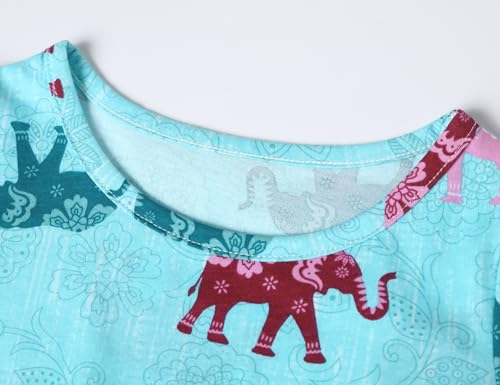 ENJOYNIGHT Toddler Girls Cotton Dresses Kids Casual Shirt Summer Skater Dress3