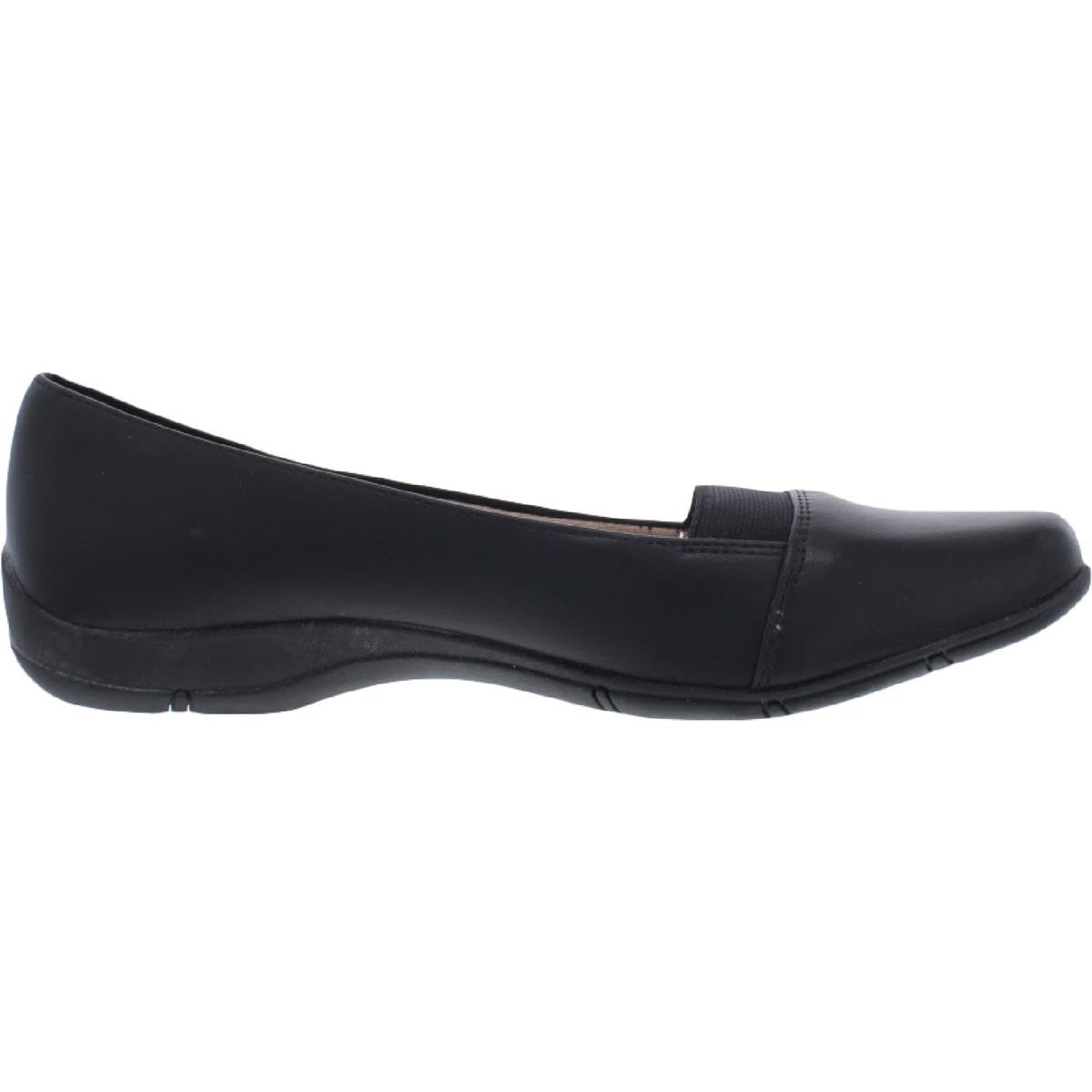 LifeStride Women's Doris Ballet Flat, Black, 9 Wide