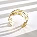 KissYan Gold Cuff Bracelets for Women,14k Gold Plated Adjustable Open Statement Wide Bangles Double-Layer Hollow Weave Hammered High Polished Irregular Thin Minimalist Trendy Jewelry Gift (006)