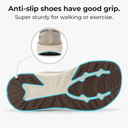 Image of FitVille Wide Walking Shoes for Men Comfortable Lightweight Running Wide Toe Box Shoes for Men Non Slip Cushioned
