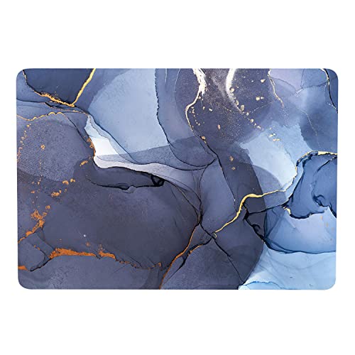 Funda Macbook Pro 13 rígida en canica azul con protector de teclado 4