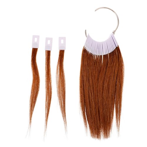 PAMINGONO 30pcs Hair Styling Practice Sample Pack Natural Hair Strands Coloring Charts for Salon Supplies and Coloring Tests