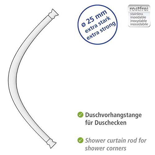 Barre de douche WENKO blanche variable pour créer un espace bien-être