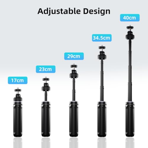 Image of Celfiexpt 40cm Compact Action Camera Tripod, Portable Camera Stand with 1 /4 inch Screw & Magnetic Quick-Release Adapter for DJI Osmo Action 5 Pro /4 /3 /2, 360 Ball Head (Camera Not Included)