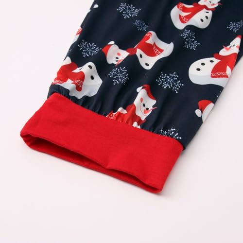 Ropa casera de Navidad para papá conjunto pijama impreso de dos piezas cómodo 4