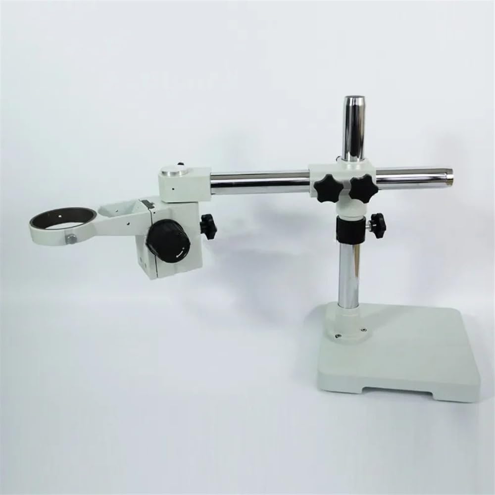 Microscope Accessories Kit Adjustable 14KG Microscope Single Boom Stand Stable Stereo Microscopio Stand 76MM Focus Rack Holder for Binocular Trinocular Microscope Slides