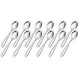 Demitasse Espresso Spoons, Coffee Spoon, Stainless Steel Tea Spoon, 4.9 Inches Dessert Spoons, Mini Sugar Spoon, Set of 12