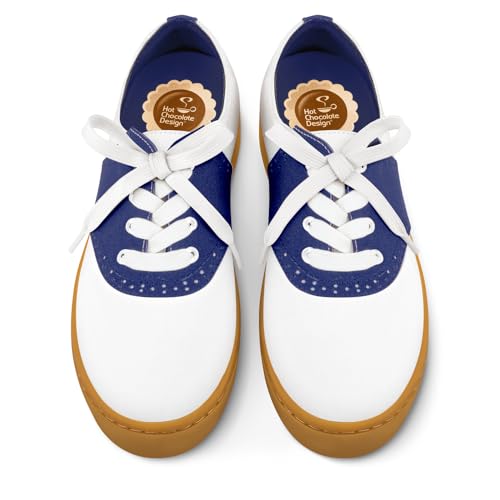 Image of Hot Chocolate Design All-Day Women's Lace-Up Sneakers | Canvas Upper, Cushioned Footbed with Arch Support, Flexible Rubber Outsole, Vegan Construction, Casual Everyday Sneakers