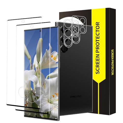 Bodyguard 2+2 Stück Schutzfolie für Panzerglas für Samsung Galaxy S23 Ultra 5G, 3D-Volle Bedeckung 9H Härte Samsung S23 ...