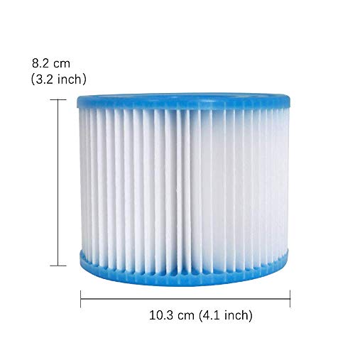 Hot Tub Filter Cartridge Size VI for Bestway, Lay-Z-Spa, Coleman SaluSpa - 6 Pack