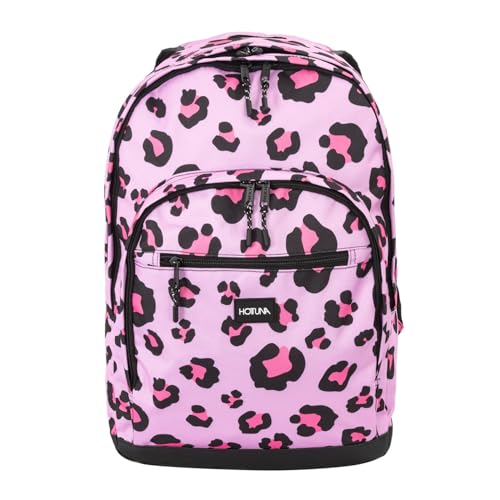 Image of Hot Tuna Unisex Print Backpack Pink Cheetah One Size