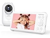 momcozy Babyphone mit Kamera 5 Zoll 1080P HD-Video Babyphone ohne WLAN mit Kamera und Audio 5000 mAh Akku Babyphone, IR-Nachtsicht Weitwinkelobjektiv 2-Wege-Audio Vox-Modus 960 Fuß Reichweite